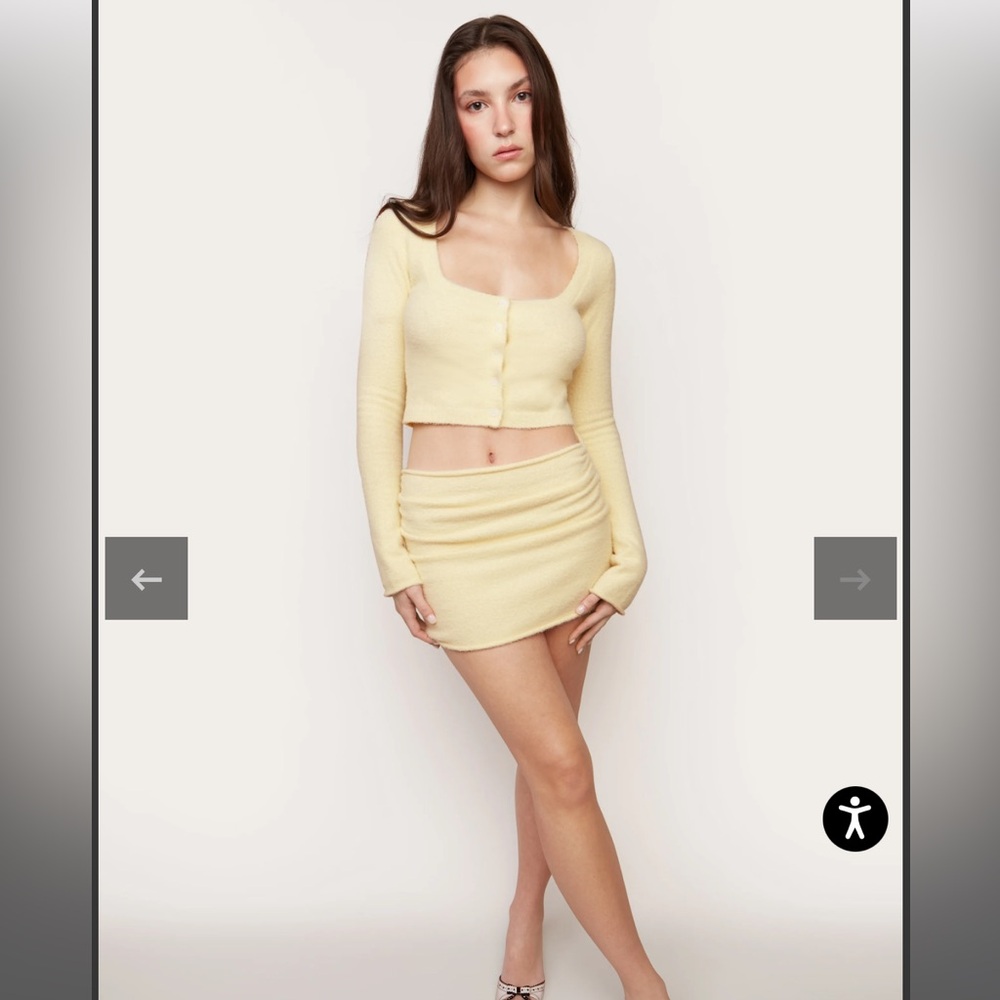 Sweet scoop cardigan and sweet skirt